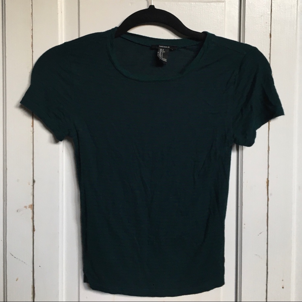 Tight-fit Striped Teal T-shirt